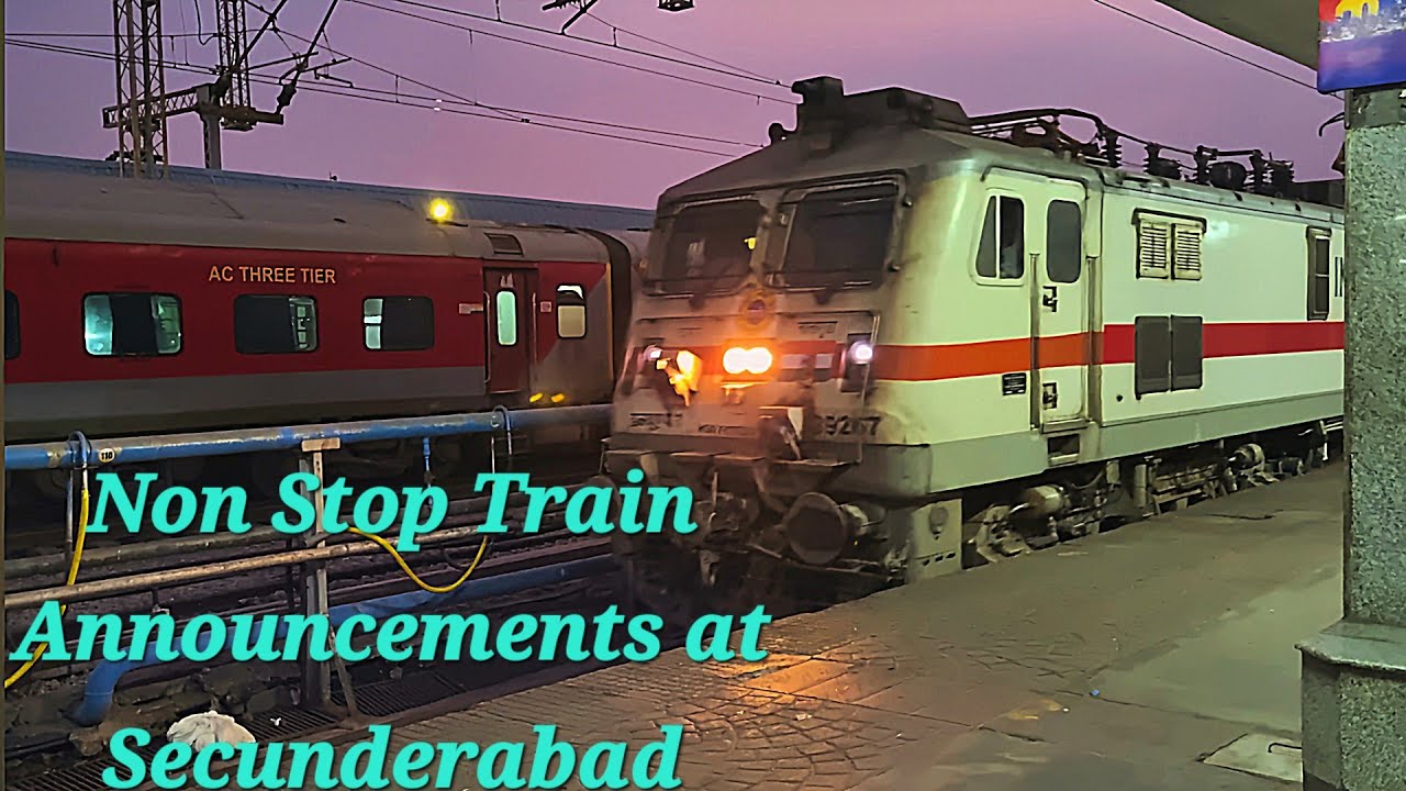 Non Stop Train Announcements At Secunderabad Station Early Morning Melodious Train Anouncement at SC