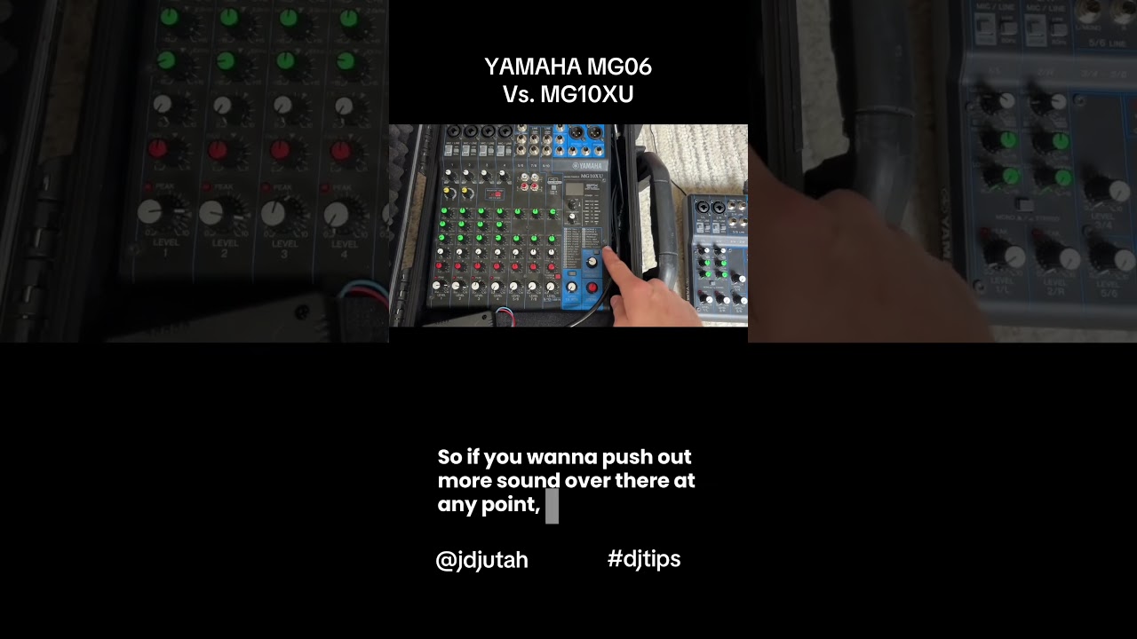 AUDIO MIXER TIPS - Yamaha MG06 vs MG10XU