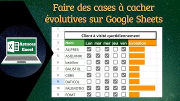 Comment créer des cases à cocher évolutives
