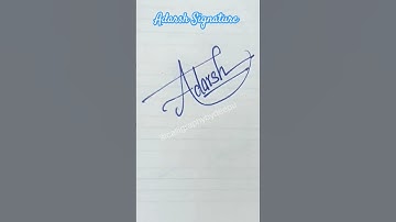 Signature Style@AdarshSinghUC @adarshuc #adarsh #signature #name #calligraphy #viral #trending
