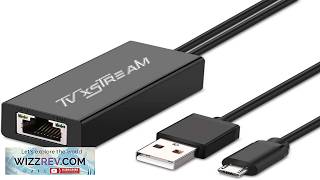 USB Ethernet Adapter (Grey) for Firesticks (Gen 2 and 4K Versions) Chromecast