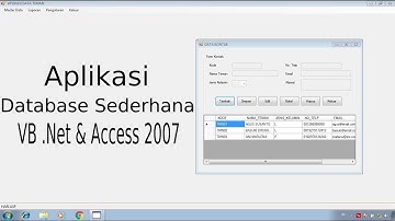Cara Membuat Aplikasi Database (CRUD) Sederhana Dengan Visual Basic .Net dan Access 2007