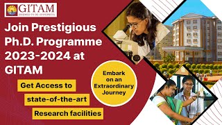 Join Prestigious Ph.D. Programme 2023-2024 at GITAM - Applications Invited