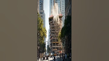 Video of Building Collapse  #ai #gaming #automobile #aivideo #film #movie #explosion #crash