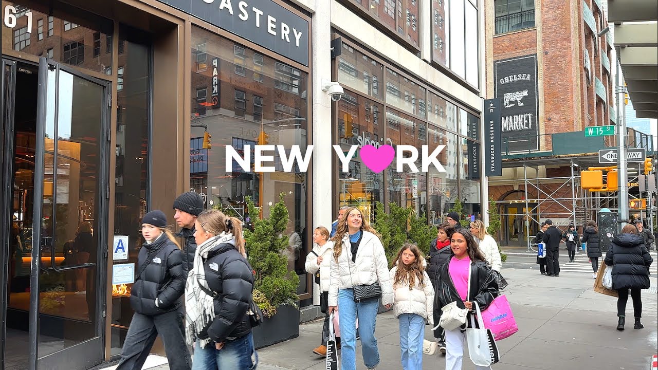 [4K]🇺🇸 New York City🚕🗽: West Village, Meatpacking District, Chelsea Market. Jan. 26,  2024