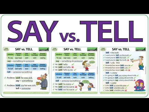 SAY vs. TELL-SAID vs. TOLD-違いは何ですか？英語レッスン
