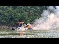 Several agencies respond to Beaver Lake boat fire