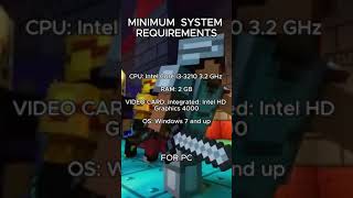 minimum requirements for playing minecraft in pc | java edition #gaming #minecraft #survival
