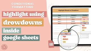 Automatically Highlight Cells Using Dropdowns in Google Sheets