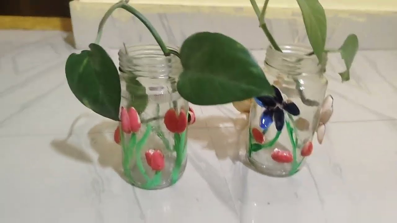 గ్లాస్ బాటిల్స్ ని ఇంట్లోనే పడేసే పిస్తా షెల్స్ తో అందంగా#  bottle art ideas-2 #viral #pista shells