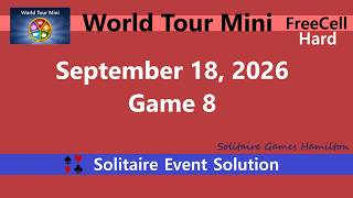 World Tour Mini Game #8 | September 18, 2026 Event | FreeCell Hard screenshot 2