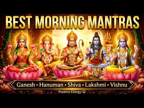 Best Morning Powerful Mantras | Ganesh • Hanuman • Shiva • Lakshmi • Vishnu |Remove Negative Energy🔱