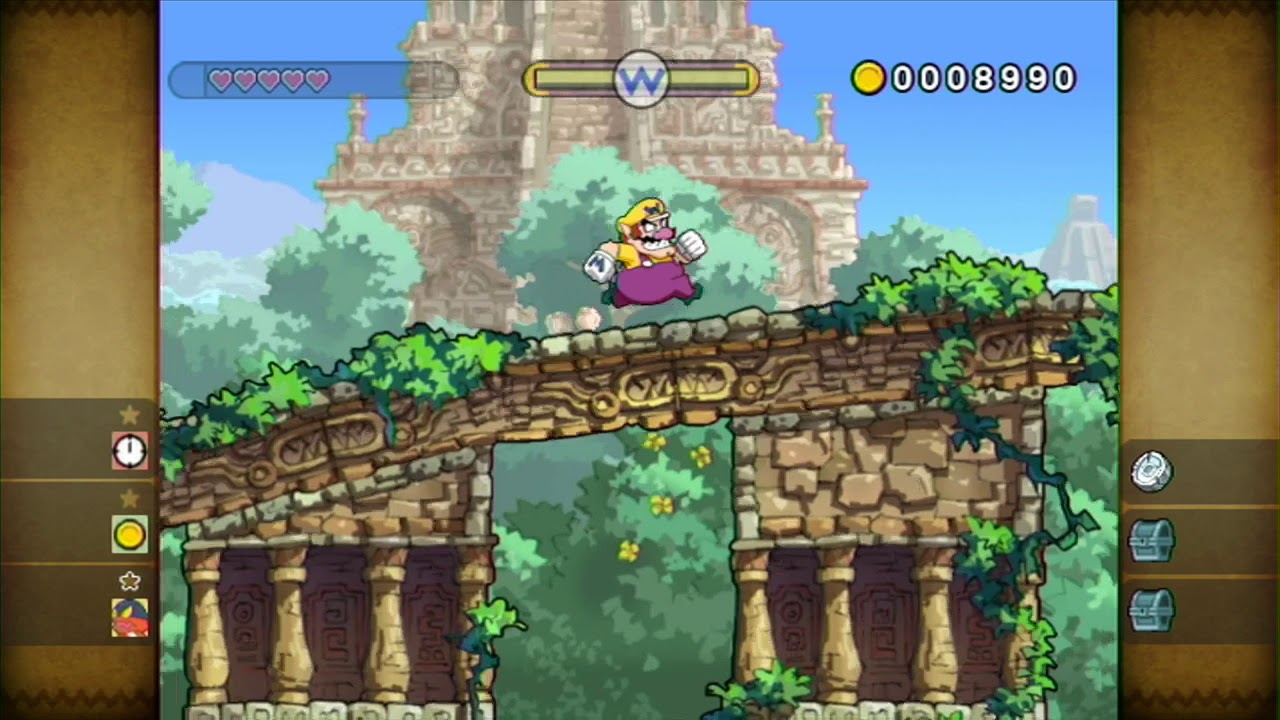 Wario Land Shake It Dimension Ratl Ruins - Stonecarving City 1-1 - YouTube