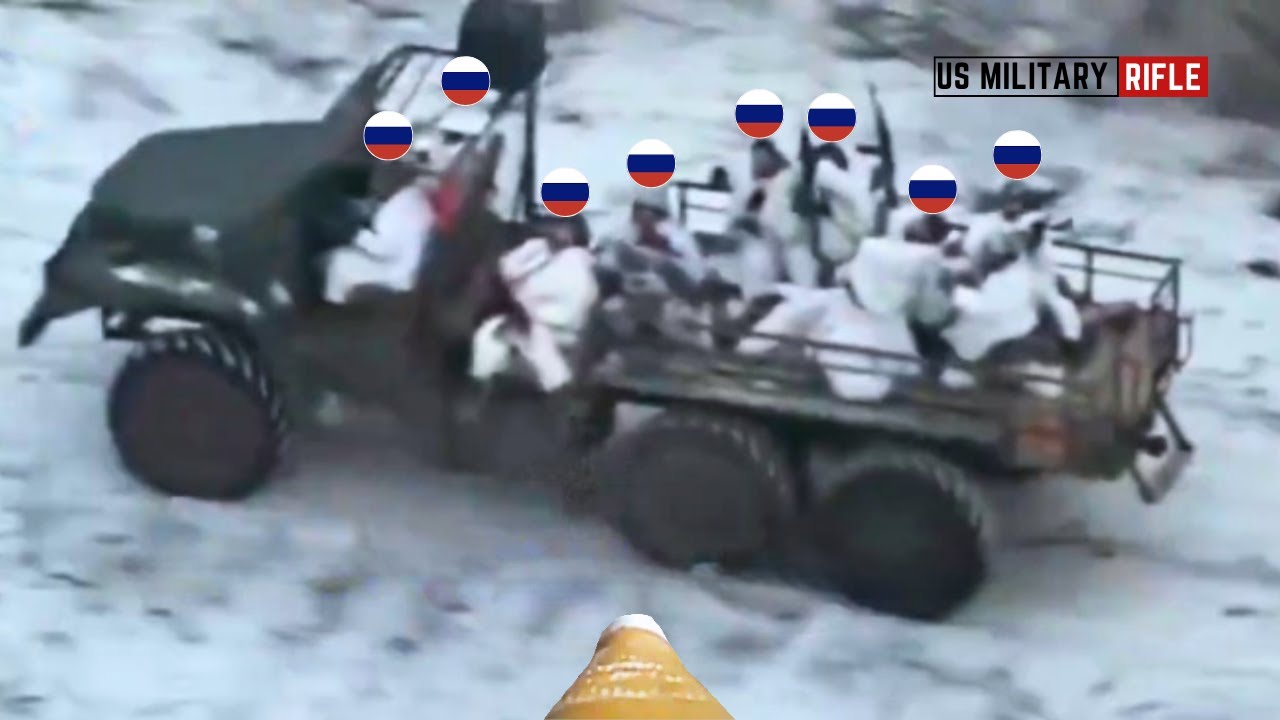Ukrainian Azov FPV Drone Destroys Russian Armored Convoy and Wipe Out ...
