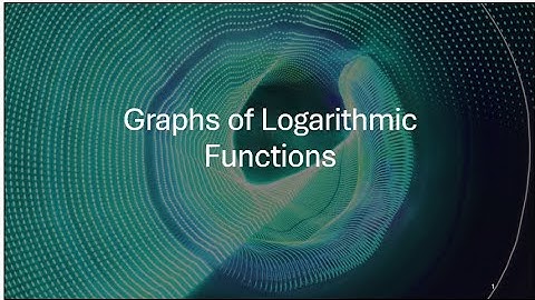 Graphs of Logarithmic Functions