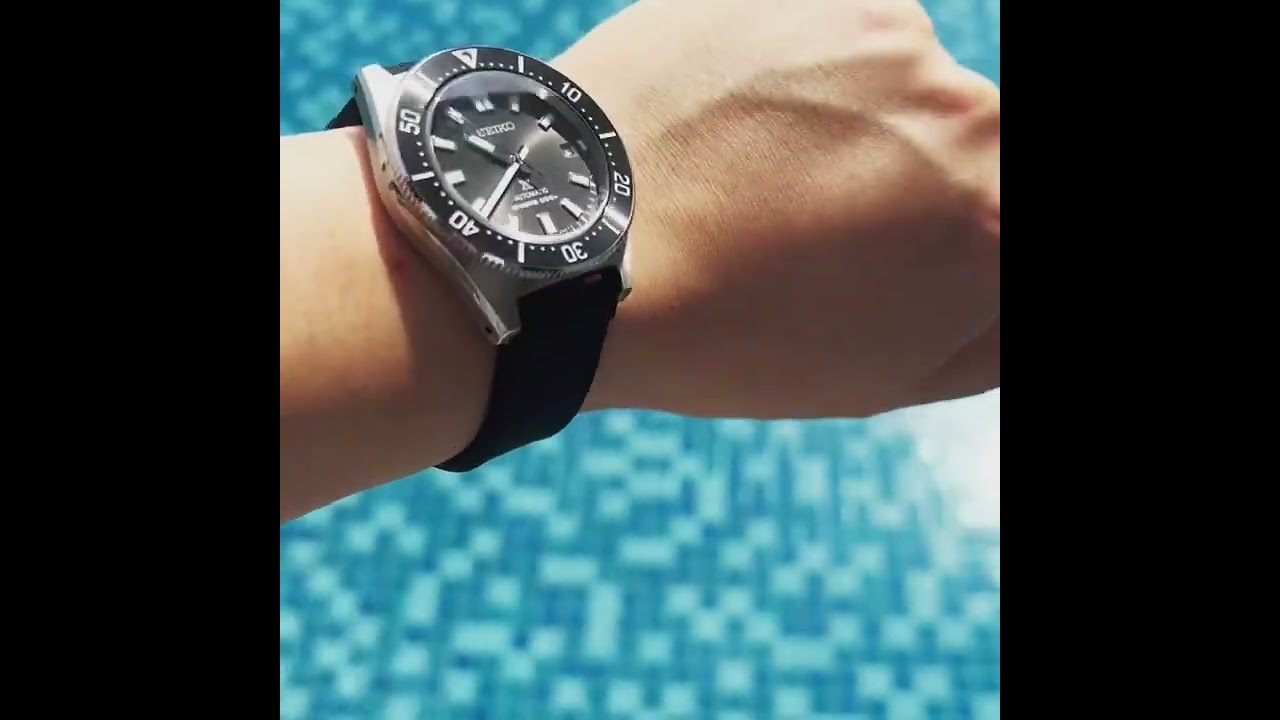 WIS Straps Black Quick Release Strap on Seiko Watch!