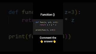 Python Quiz!? 🧠 Python function. #shorts