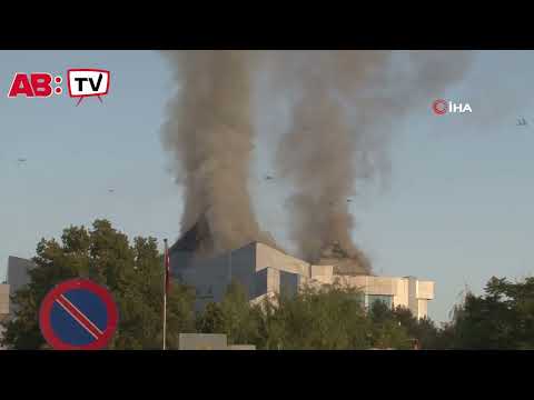 Konya’da belediye binasında yangın!