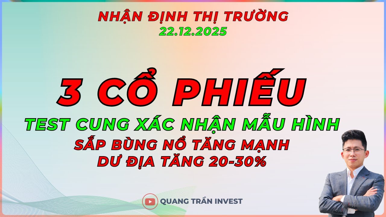 3 Cổ phiếu TEST CUNG xác nhận mẫu hình sắp vào sóng tăng mạnh