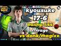 kyousuke vs donk/magixx Mirage POV + Keystrokes/custom radar