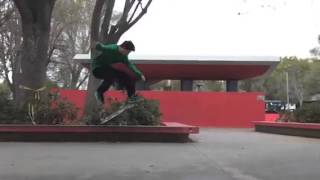 Robbie Gurlik Tre Flip Crooked Grind at the West LA Courthouse.