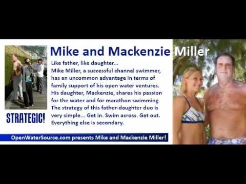 Open Water Swimmers Mike Miller and daughter Macke...