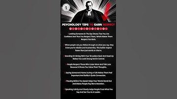 7 Psychology Hacks to Earn Respect Quickly| #psychology #manipulation #darkpsychology