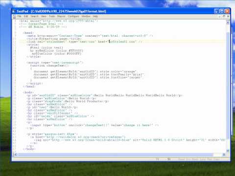 Using an External CSS Style Sheet