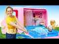 Видео для девочек - Лепим для Барби дом на колесах из Плей До! Видео про куклы Barbie и Play Doh