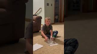 Double cap stack bottle flip