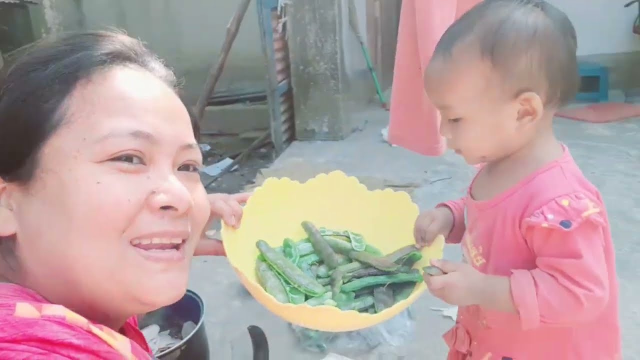 সিম আর কলার থোর রান্না করব আজকে 