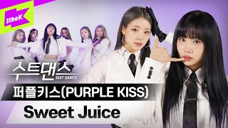 수트댄스가 입술💋에 닿으면 퍼플키스가 된다! 치사량 100%｜Suit Dance｜PURPLE KISS｜Sweet Juice｜Performance｜나고은 도시 이레 유키 채인 수안