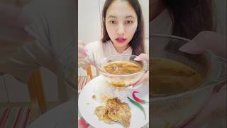 eating spicy pork with gundruk👌👌  | nepali food | short video | short mukbang video |