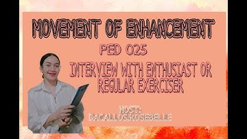 Interview : EXERCISE ENTHUSIAST OR REGULAR EXERCISER #physicalactivities #fitnessmotivation