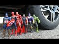 CAR VS SPIDERMAN VS IRON MAN VS THOR VS HULK VS CAPTAIN AMERICA VS THANOS (Compilation)