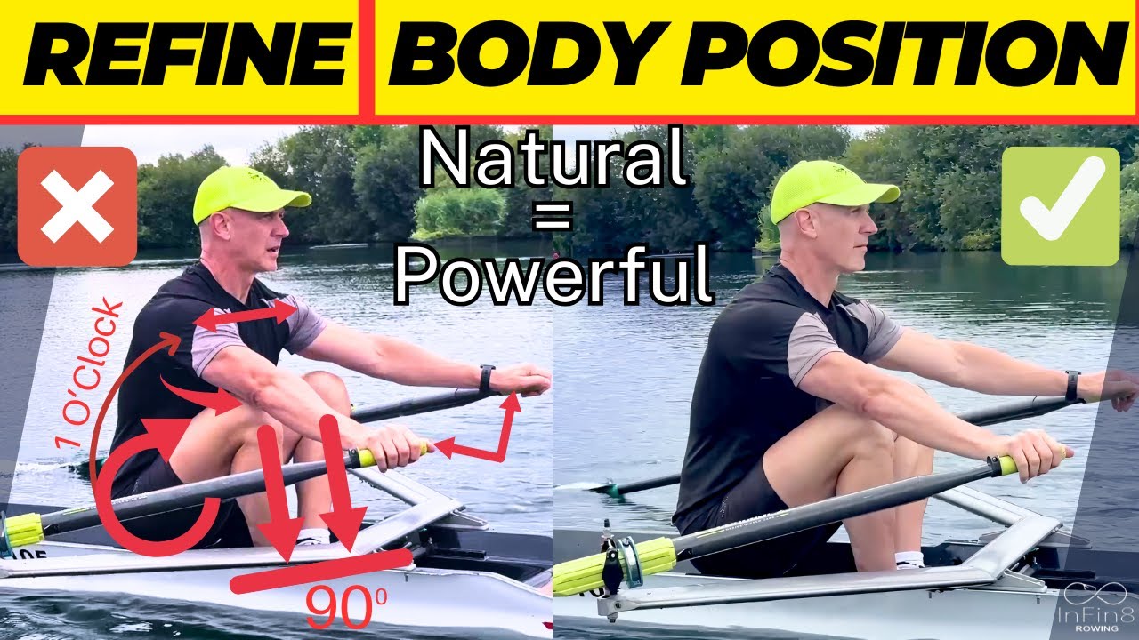 Лучшее естественное положение тела для гребли