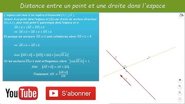 Distance entre un point et une droite dans l