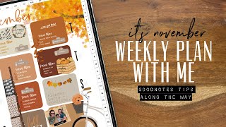 TIPS and TRICKS | Digital Plan with me in goodnotes November 2023 weekly planning