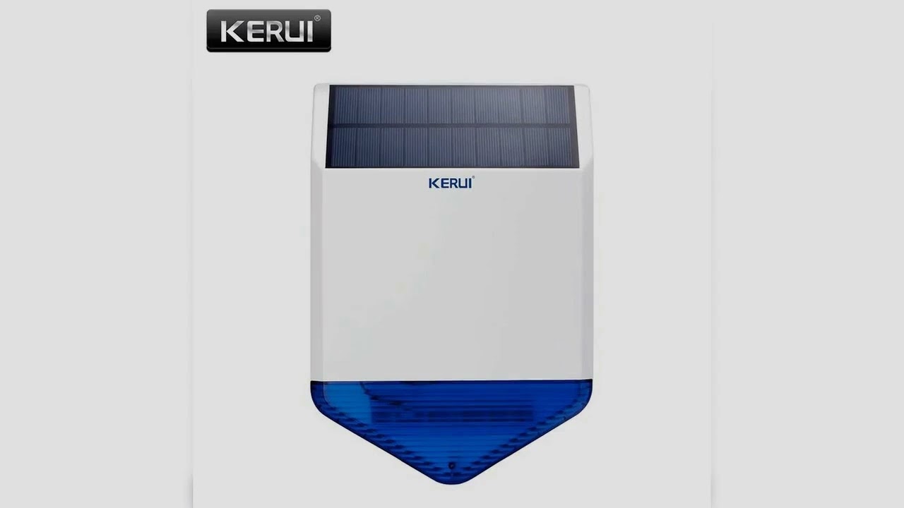 A must-have product! KERUI SJ1 Outdoor Solar Siren Panel For KERUI Alarm System Security with Flas