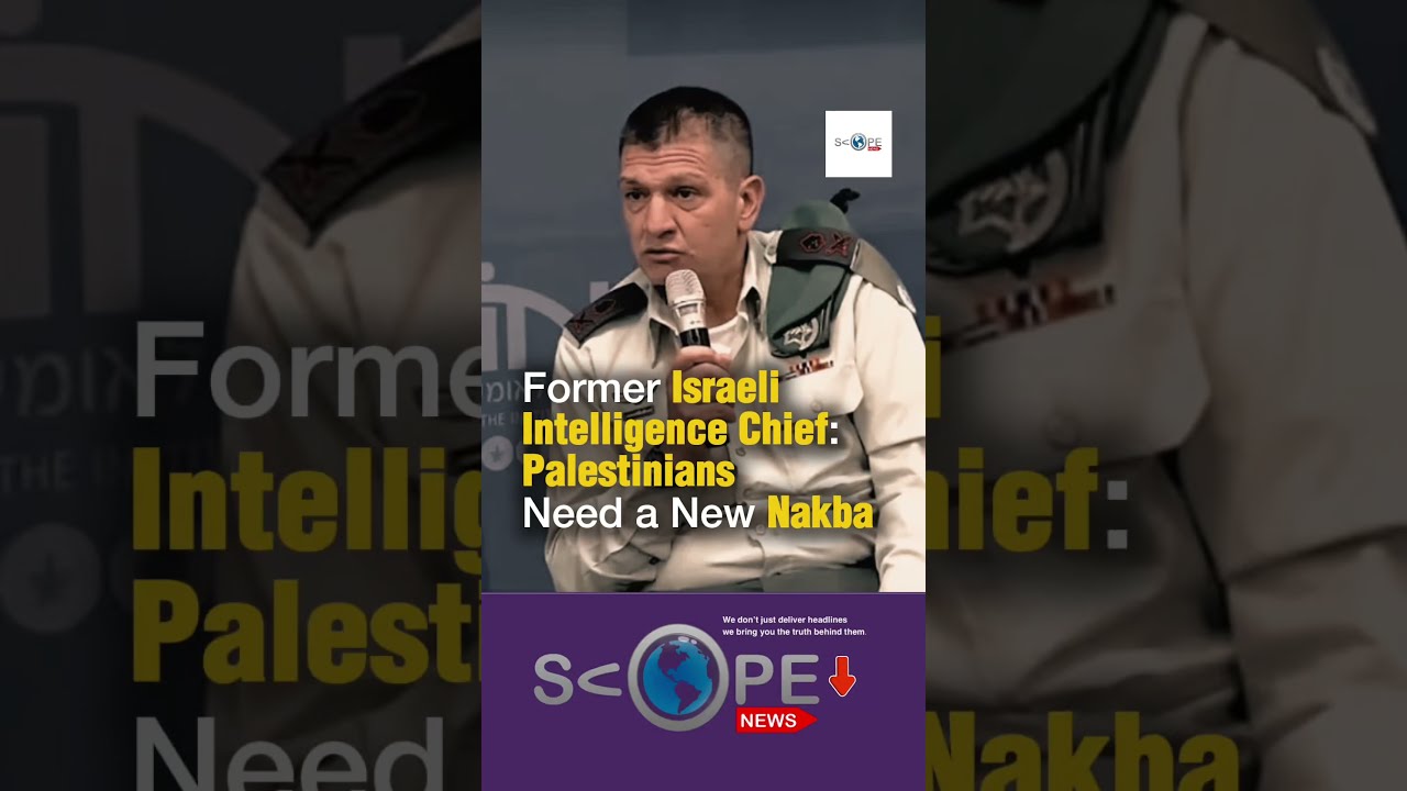 Former Israeli Intelligence Chief Palestinians Need A New Nakba 