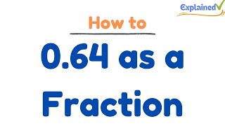 0 64 as a Fraction simplified form