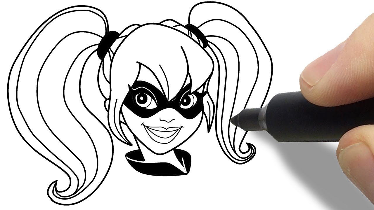 Como Desenhar a Arlequina DC Super Hero Girls Passo a Passo - YouTube