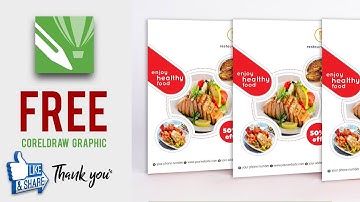 CorelDraw Tutorial -  How to make Food menu and Restaurant flyer