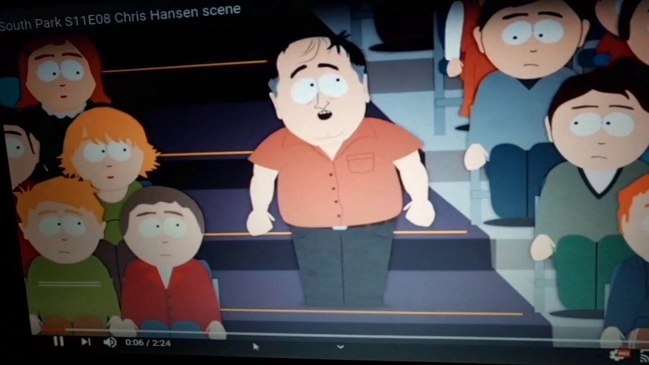 South Park S11 E08 Scene with Chris Hansen Mass Suicide. Not related to Onision.