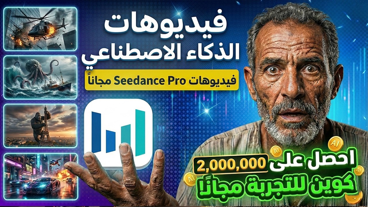 لغيت كل اشتراكاتي! 🤯 عمل فيديوهات بالذكاء الاصطناعي مجانا مع Seedance Pro (بيديك 2 مليون نقطه Free!)