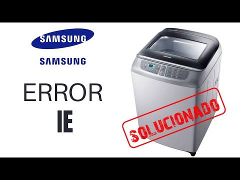 ¿Por que mi lavadora Samsung indica el Error IE?
