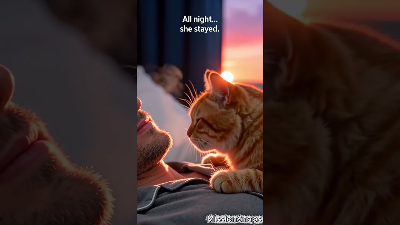 Cat Sleeps on Owner’s Chest During Illness