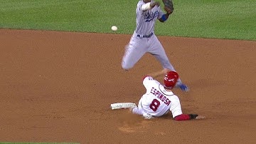 LAD@WSH: Hanley starts a double play in the 7th