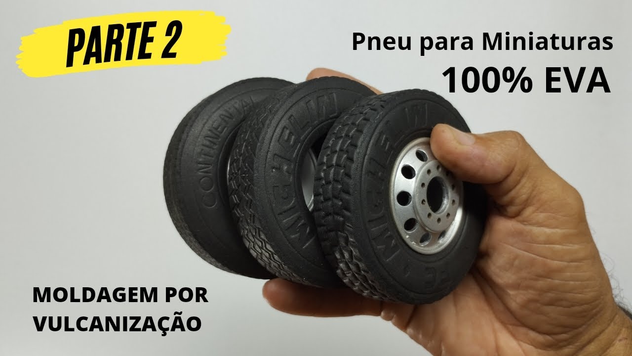 Pneus para Miniaturas Parte 2. Parede Lateral Michelin+Banda de Rodagem Borrachudo/Liso.