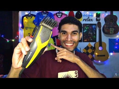 ASMR - CORTANDO O SEU CABELO COM MÁQUINA ANTIGA